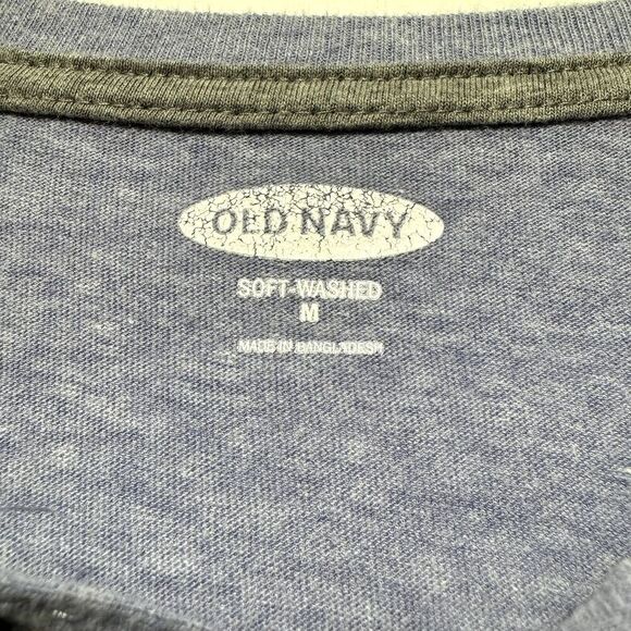 Old Navy Shirt Set of 2 Soft-Washed Short Sleeve Tee Purple & Blue Men Sz Medium - Picture 4 of 12